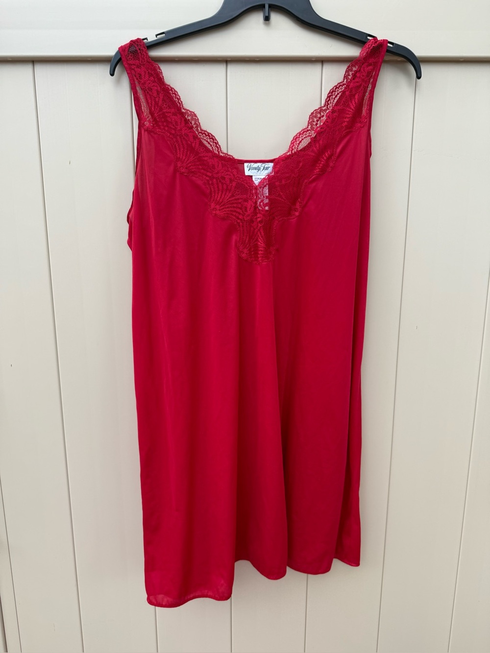 Vanity Fair Vintage Red Slip Dress Sz large